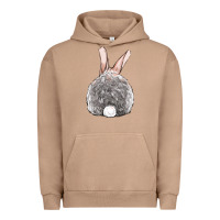 Pigment Burro Easter bunny back view Urban Hoodie - OliviaCreatesArt