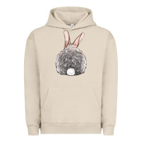 Pigment French Oak Easter bunny back view Urban Hoodie - OliviaCreatesArt