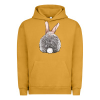 Pigment Peanut Butter Easter bunny back view Urban Hoodie - OliviaCreatesArt