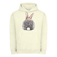 Pigment Pistachio Easter bunny back view Urban Hoodie - OliviaCreatesArt