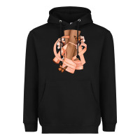Black Cancer diva peach ribbon Heavyweight Hoodie - NancyCooperArtShop