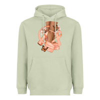 Matcha Cancer diva peach ribbon Heavyweight Hoodie - NancyCooperArtShop