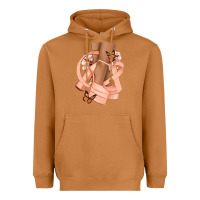Meerkat Cancer diva peach ribbon Heavyweight Hoodie - NancyCooperArtShop