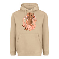Mushroom Cancer diva peach ribbon Heavyweight Hoodie - NancyCooperArtShop