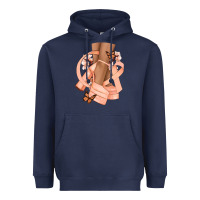 Navy Cancer diva peach ribbon Heavyweight Hoodie - NancyCooperArtShop