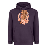 Plum Cancer diva peach ribbon Heavyweight Hoodie - NancyCooperArtShop