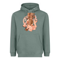 Sage Cancer diva peach ribbon Heavyweight Hoodie - NancyCooperArtShop