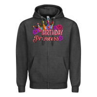 Charcoal Heather birthday princess Zipper Hoodie - Artiststas