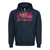 Navy birthday princess Zipper Hoodie - Artiststas