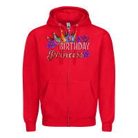 Red birthday princess Zipper Hoodie - Artiststas