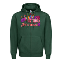 Sports Green birthday princess Zipper Hoodie - Artiststas