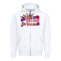 White birthday princess Zipper Hoodie - Artiststas