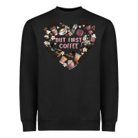 Black but first coffee Heavyweight Sweatshirt - MaliasSmallBusiness