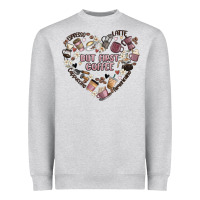 Heather Grey but first coffee Heavyweight Sweatshirt - MaliasSmallBusiness