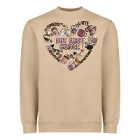 Mushroom but first coffee Heavyweight Sweatshirt - MaliasSmallBusiness