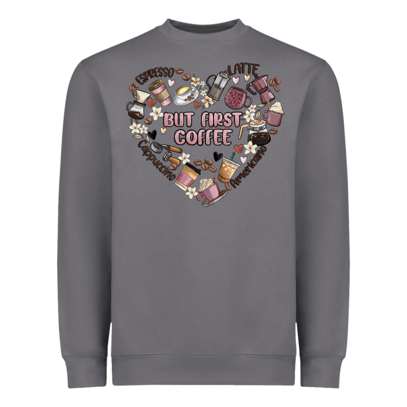 But First Coffee Heavyweight Sweatshirt by MaliasSmallBusiness | Teevron