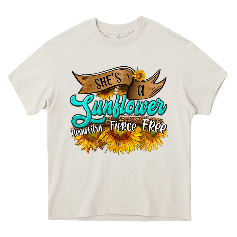 She's A Sunflower Beautiful Fierce Free Heavy Core Tee by HRA Design Shop | Teevron