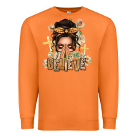 Carrot believe praying caucasian messy bun Premium Sweatshirt - texasbilliewilder