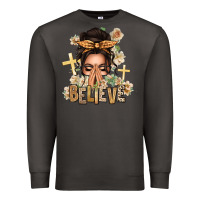 Smoke believe praying caucasian messy bun Premium Sweatshirt - texasbilliewilder