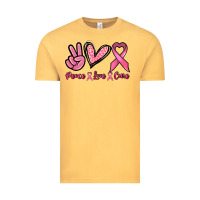 Vintage Mustard Peace love cure Vintage Tee - NancyCooperArtShop