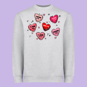 Howdy Valentine Heavyweight Sweatshirt Designed By Maliassmallbusiness