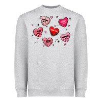 Heather Grey howdy valentine Heavyweight Sweatshirt - MaliasSmallBusiness