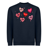 Navy howdy valentine Heavyweight Sweatshirt - MaliasSmallBusiness