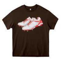 Chocolate Brown red cleats fa element Heavy Core Tee - FaDigitalArtStudio