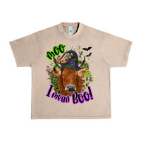 French Oak Moo i mean boo Cow Urban Heavy Tee - NancyCooperArtShop