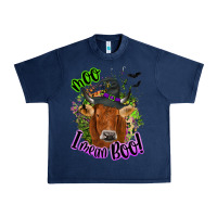 Navy Moo i mean boo Cow Urban Heavy Tee - NancyCooperArtShop