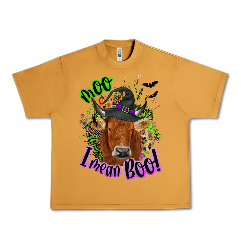 Moo I Mean Boo Cow Urban Heavy Tee by NancyCooperArtShop | Teevron