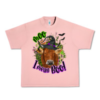 Salmon Moo i mean boo Cow Urban Heavy Tee - NancyCooperArtShop