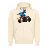 Monster Truck And  T Rex Dinosaur Zipper Hoodie | Teevron