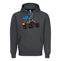 Smoke monster truck and  t rex dinosaur Zipper Hoodie - Artiststas