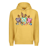 Antique Gold Happy Easter Day teeth Premium Hoodie - HowdyJamesFarm