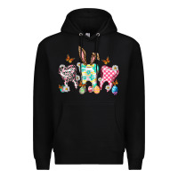 Black Happy Easter Day teeth Premium Hoodie - HowdyJamesFarm