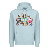 Blue Mist Happy Easter Day teeth Premium Hoodie - HowdyJamesFarm