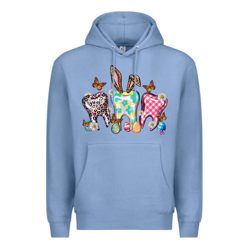 Happy Easter Day Teeth Premium Hoodie by HowdyJamesFarm | Teevron