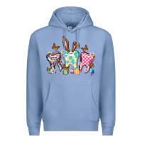 Colony Blue Happy Easter Day teeth Premium Hoodie - HowdyJamesFarm