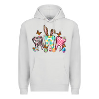 Dove Grey Happy Easter Day teeth Premium Hoodie - HowdyJamesFarm