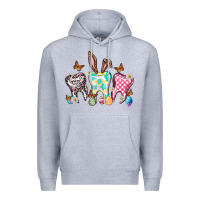 Heather Grey Happy Easter Day teeth Premium Hoodie - HowdyJamesFarm