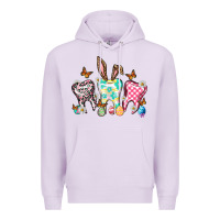 Lilac Happy Easter Day teeth Premium Hoodie - HowdyJamesFarm
