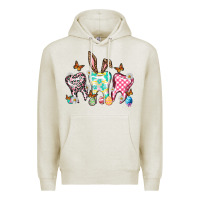 Oatmeal Heather Happy Easter Day teeth Premium Hoodie - HowdyJamesFarm