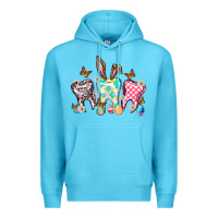 Ocean Blue Happy Easter Day teeth Premium Hoodie - HowdyJamesFarm