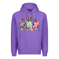 Purple Happy Easter Day teeth Premium Hoodie - HowdyJamesFarm