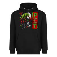 Black Christmas Character Nurse Heavyweight Hoodie - NancyCooperArtShop