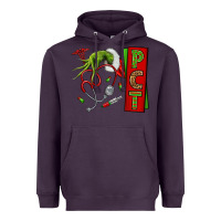 Plum Christmas Character Nurse Heavyweight Hoodie - NancyCooperArtShop