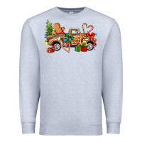 Heather Grey gingerbread truck Premium Sweatshirt - texasbilliewilder