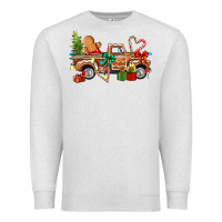 Oatmeal Heather gingerbread truck Premium Sweatshirt - texasbilliewilder