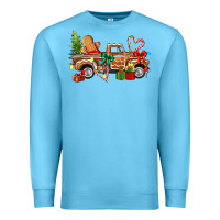 Ocean Blue gingerbread truck Premium Sweatshirt - texasbilliewilder